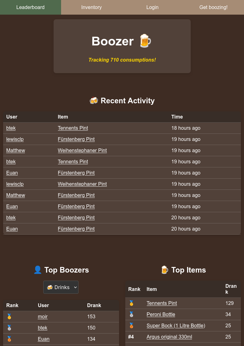 screenshot of home page